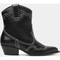 BOHEMA BOHEMA Damen vegan Genähte Cowboystiefel Schwarz – Produktbild 1 von 1