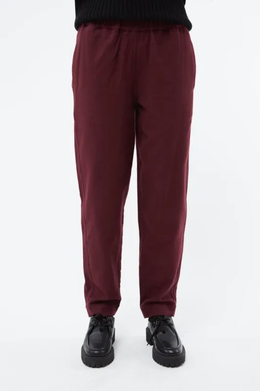 Givn Givn Damen vegan Hose Flanell Helena Burgundy, Dunkelrot, – Produktbild 2 von 2