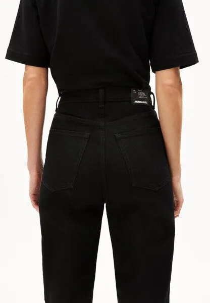 ARMEDANGELS ARMEDANGELS MAIRAA - Damen Jeans Mom Fit High Waist Ankle recycelte Baumwolle Non-Stretch, Rinse black, – Produktbild 3 von 4