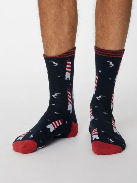 Thought Thought Pesca Bambus Socken, Dark navy, – Produktbild 2 von 3
