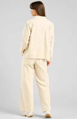 Dedicated DEDICATED Damen vegan Hose Work Vara Stripe Gelb – Produktbild 1 von 1