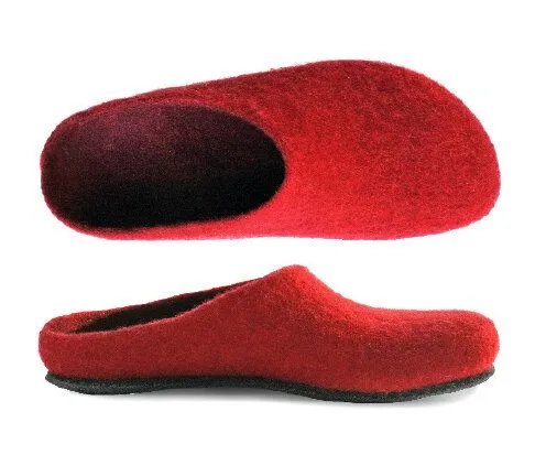 Gottstein Gottstein Magicfelt Filz Hausschuh aus 100 % Schurwolle (Merinowolle) Modell AN-709, Rubin, – Produktbild 1 von 1