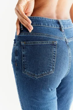 Evermind Evermind Damen vegan Jeans Straight Fit Lapis Blau – Produktbild 1 von 1