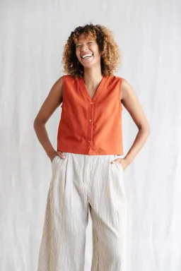 Jyoti - Fair Works Jyoti - Fair Works Damen vegan Top Chatania Terrakotta – Produktbild 1 von 1