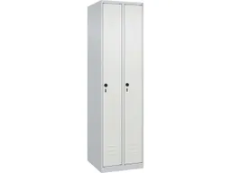 C+P C+P Spind Classic PLUS, 2 Abteile, 1850x500x500mm, Lichtgrau/Verkehrsweiß – Produktbild 1 von 1