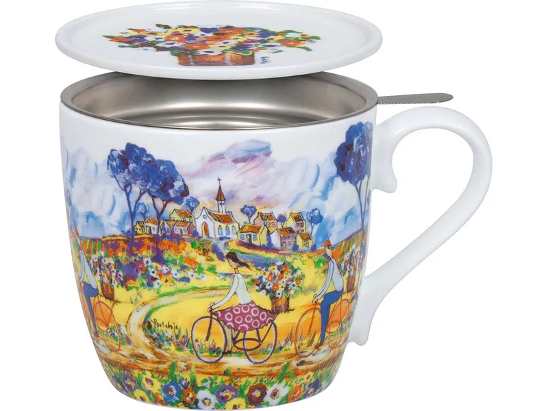 Könitz Könitz Tasse mit Sieb und Deckel "Flowers for Aunt Juliet" 425 ml – Produktbild 1 von 1