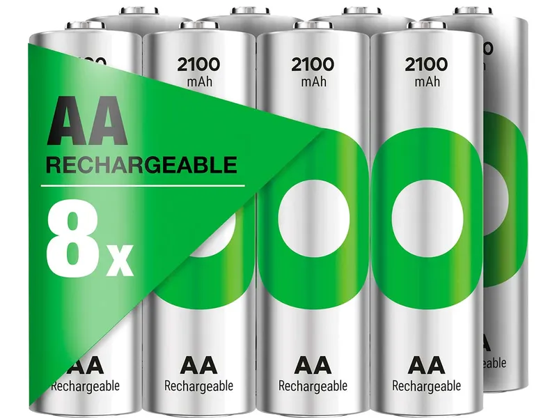 GP Battery 8er-Pack GP Battery Ready-to-use Akku "ReCyko+" Mignon AA, 1,2 V, 2.100 mAh – Produktbild 1 von 1