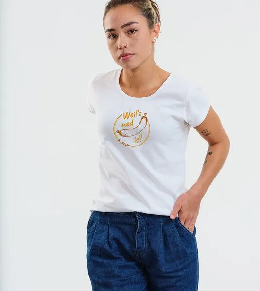 Gary Mash GARY MASH Shirt Asheville Weil’s ned wurscht is‘! aus Bio-Baumwolle, Weiß, – Produktbild 3 von 4