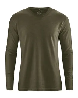 HempAge Hempage Herren vegan Langarmshirt Basic Wolf Grau – Produktbild 1 von 1