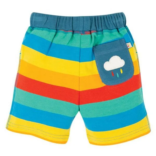 Frugi Frugi Shorts Rainbow Little Stripy Shorts Multi Rainbow Stripe – Produktbild 3 von 3