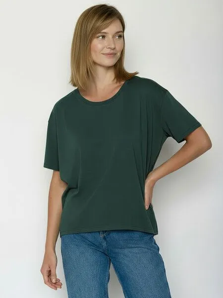 GreenBomb GREENBOMB Basic T-Shirt Feel, Petrol green, – Produktbild 3 von 4