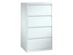 C+P C+P Hängeregistraturschrank zweibahnig, 4 Schubladen, reinweiß/reinweiß – Produktbild 1 von 1