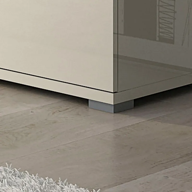 OTTO home Highboard Piano Vitrine (H/B/T): 123/69/40,2cm), UV lackiert, Soft-Close Funktion, Beige|grau, – Produktbild 5 von 5