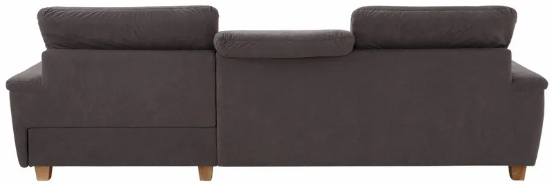 Home affaire Ecksofa Lyla fester Sitzkomfort, bequeme Armlehnen, Breite 279cm, L-Form, mit Recamiere, wahlweise mit Rückenfunktion und zusätzlich mit Bett, Grau, – Produktbild 5 von 5