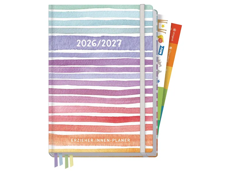 Häfft Häfft Erzieher*innen-Planer DIN A5+, 2026/27, Color Stripes – Produktbild 1 von 1