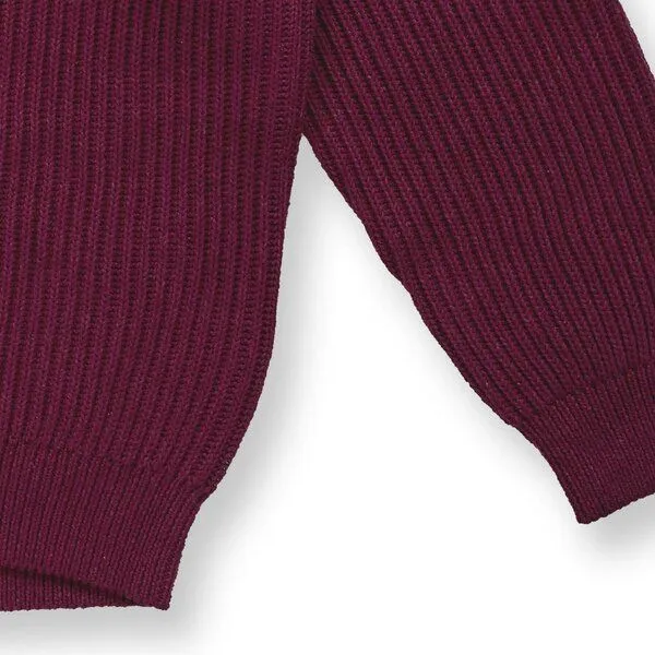 Sense Organics sense-organics Strickpullover für Damen, Modell FASSILA, Bordeaux-rote melange, – Produktbild 3 von 3