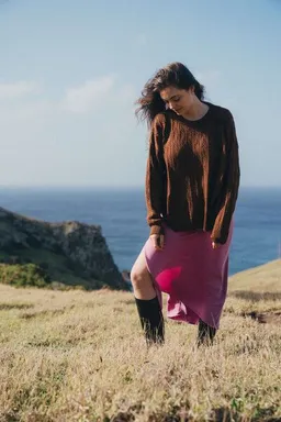 Kopyto Kopyto ORYX RWS – leichter Oversize-Pullover im Zopfmuster aus Merinowolle und Baumwolle – Produktbild 1 von 1