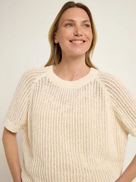 LANIUS LANIUS Boucle Pullunder (GOTS) aus Bio-Baumwolle, Creme, – Produktbild 3 von 4