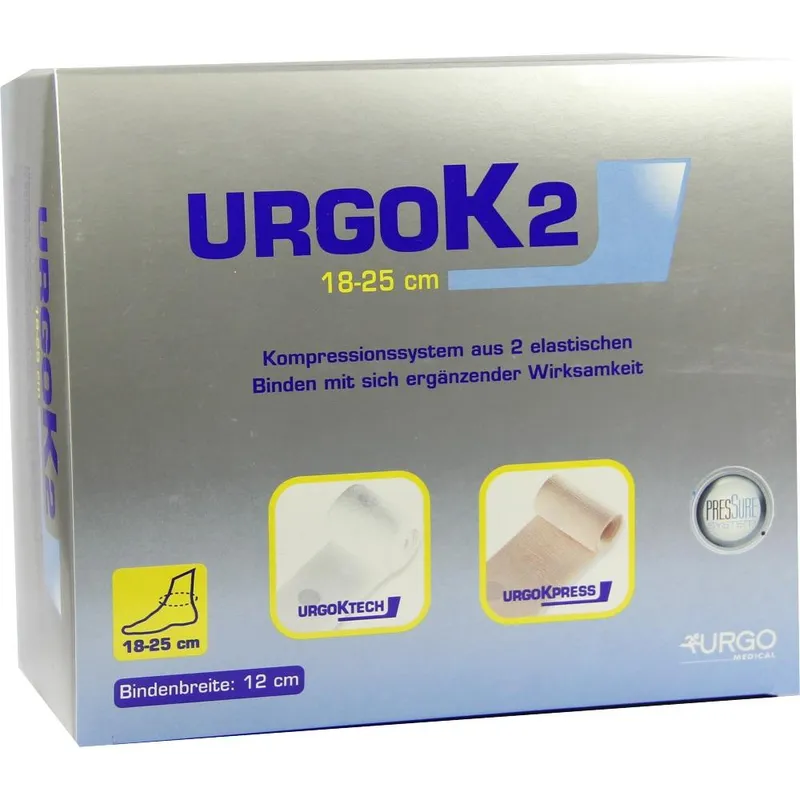 Urgo URGOK2 Kompr.Syst.12cm Knöchelumf.18-25cm 1 St Binden – Produktbild 1 von 1