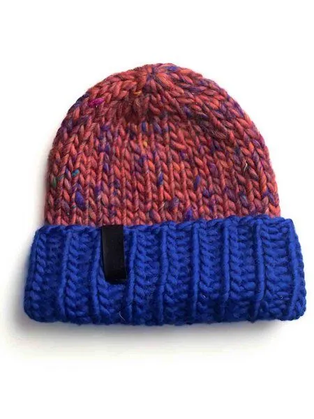 PANAPUFA PANAPUFA Handgestrickte Chunky Beanie – Seide Merinowolle, Mehrfabric, – Produktbild 2 von 2