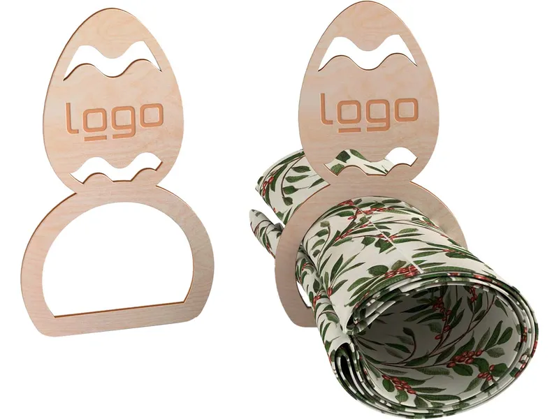 4er-Pack Serviettenring "Osterei" FSC-zertifiziert, inkl. Lasergravur – Produktbild 1 von 1