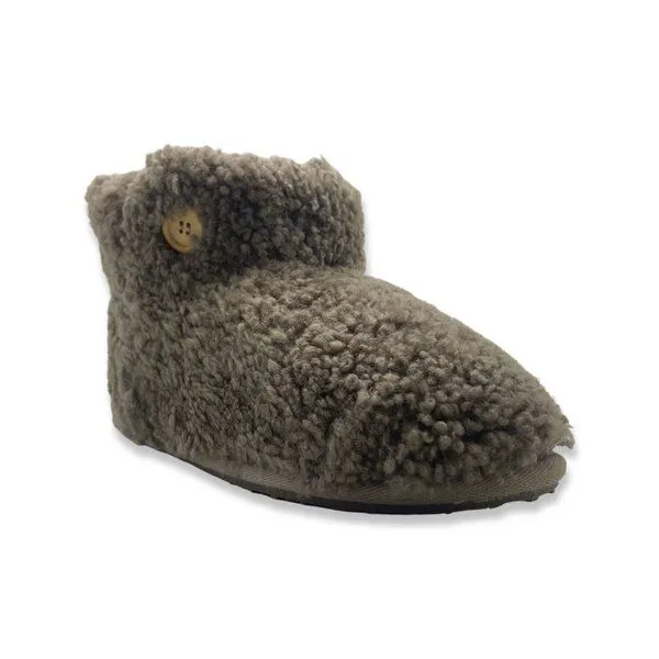 thies Home Stiefel aus Teddy-Schaffell "thies Shearling Boot", Elephant grey (grau braun), – Produktbild 2 von 4