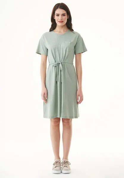 ORGANICATION ORGANICATION Slub-Jersey-Kleid aus Bio-Baumwolle, Grün(water green), – Produktbild 1 von 4