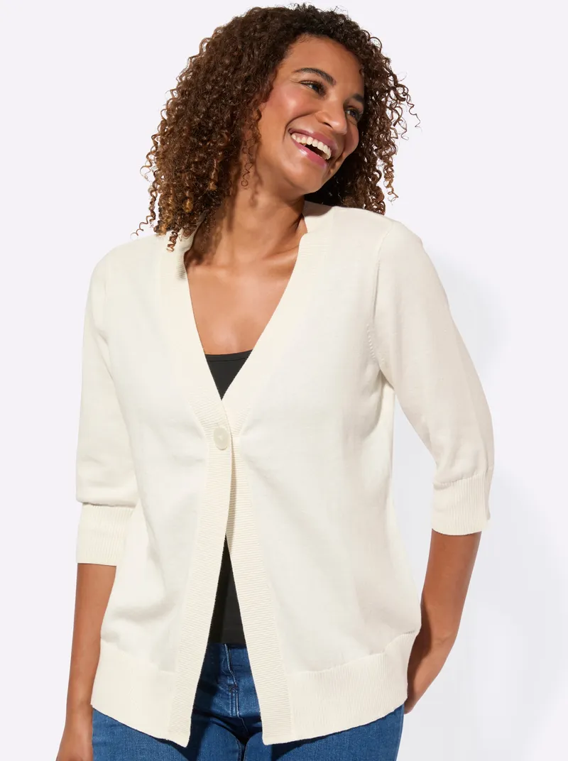 Witt Feinstrickjacke, Ecru, – Produktbild 2 von 2