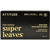 Attitude Attitude Super Leaves Körperseife für Männer - Amber & Zitrusfrüchte – Produktbild 1 von 1