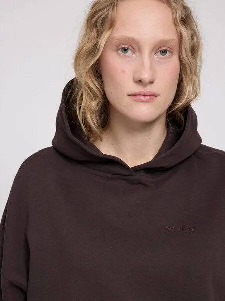 Mazine Mazine Basic Hoody - aus Bio-Baumwolle, Black coffee (braun), – Produktbild 2 von 3