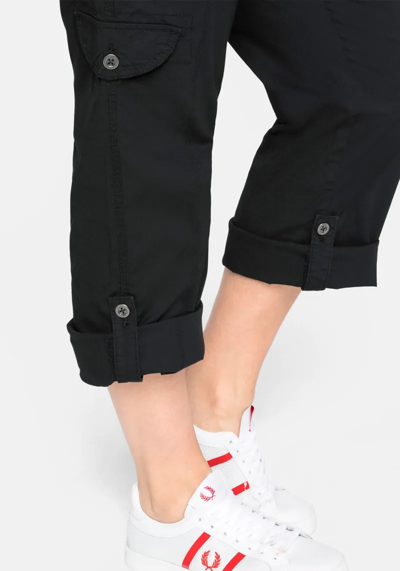 sheego Cargohose, Schwarz, – Produktbild 2 von 2
