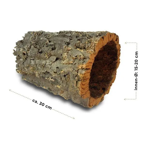 Kork-Deko Kork-Deko Kork Röhre: Natur Kork Rinde, Nager Vögel | gereinigt | 30 cm lang, extra dick – Produktbild 2 von 4