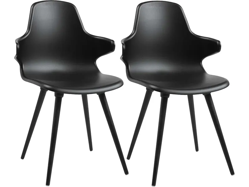 Topstar 2 Topstar Stühle "T2020" mit Armlehnen, schwarz/schwarz – Produktbild 1 von 1