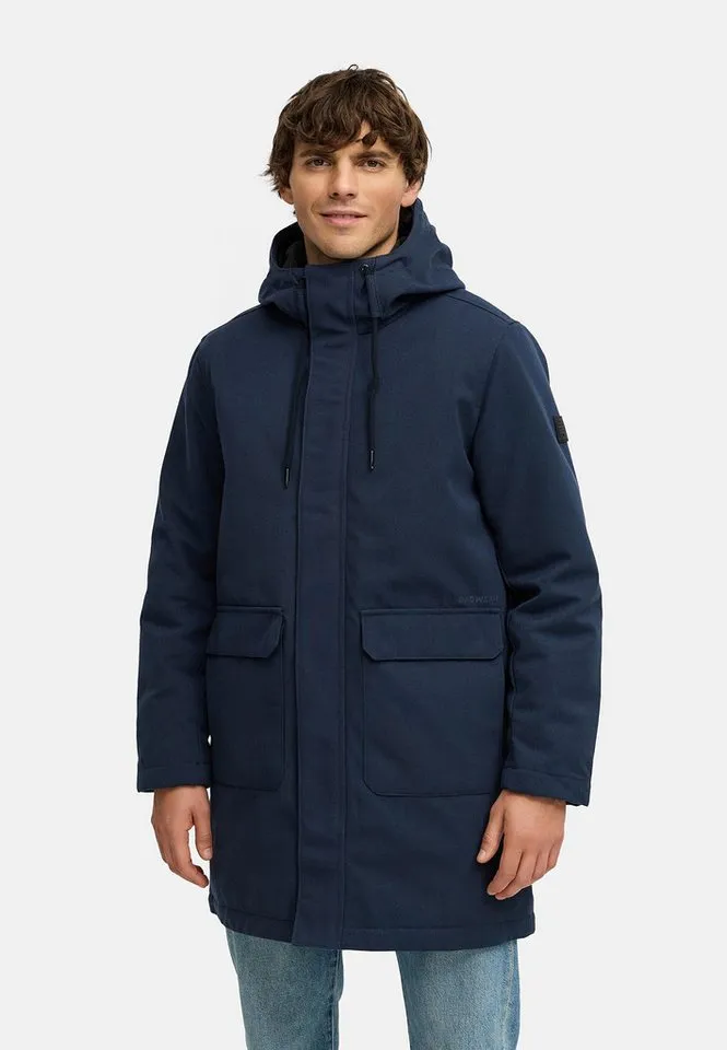ragwear ragwear Wintermantel Mr Them Long lange wasserdichte Herren Winterjacke mit Kapuze, Blau, – Produktbild 4 von 4