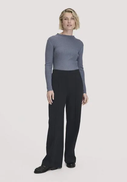 hessnatur hessnatur Jersey-Hose Relaxed Wide Leg aus Bio-Baumwolle, Schwarz, – Produktbild 1 von 4