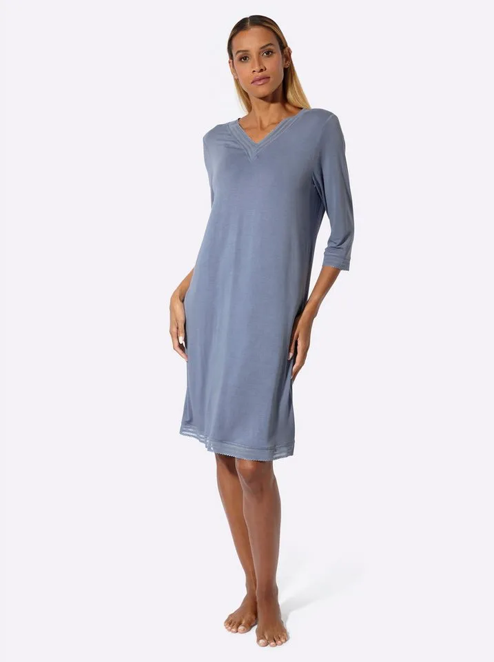 creation L Nachthemd Nachthemd 3/4-Arm, Blau, – Produktbild 1 von 5