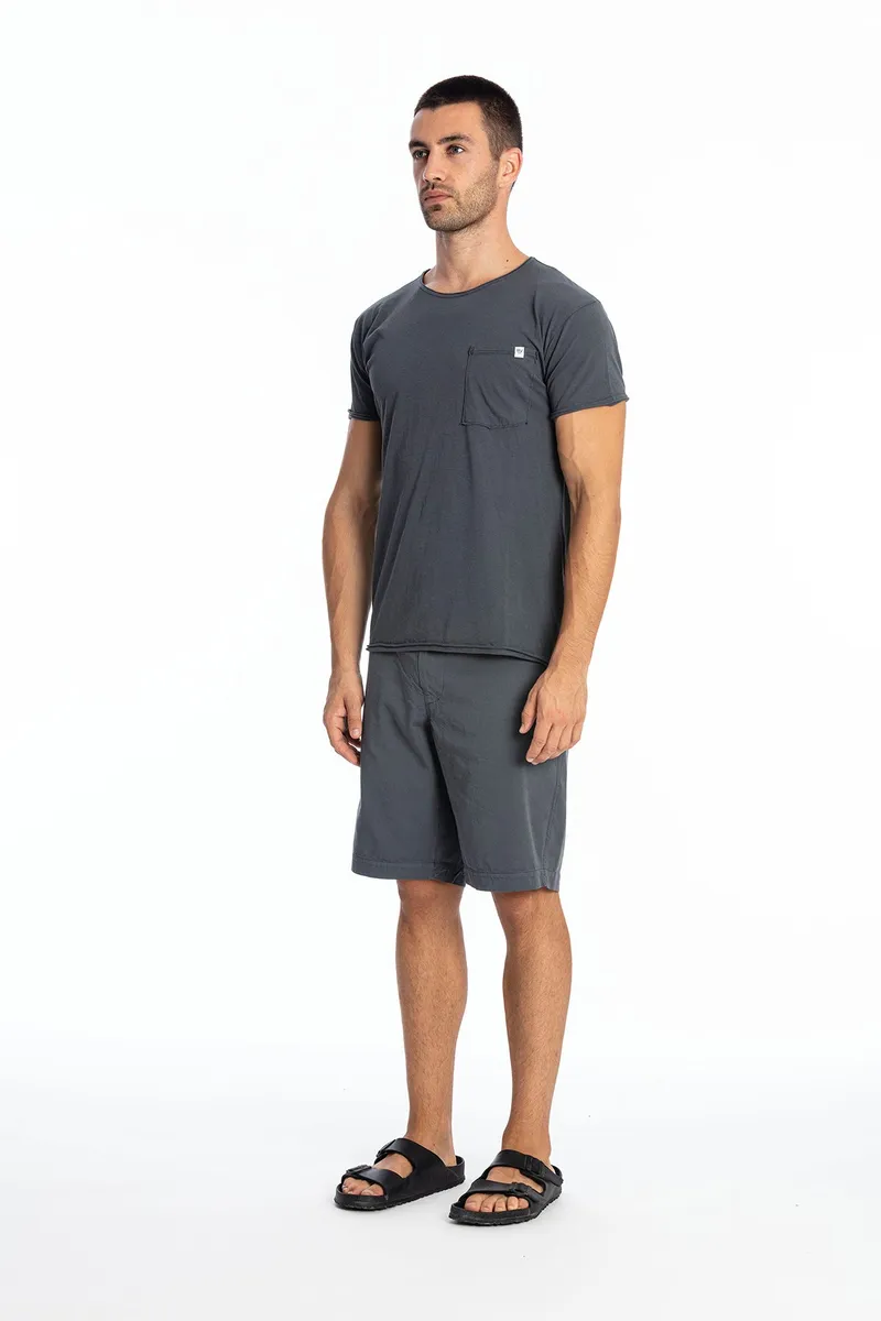 RAVENS VIEW IBIZA RAVENS VIEW IBIZA Herren vegan T-Shirt Rundhalsausschnitt Wild Pocket Lava Blau, Dunkelblau, – Produktbild 1 von 2