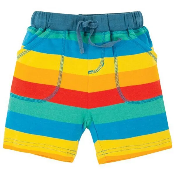 Frugi Frugi Shorts Rainbow Little Stripy Shorts Multi Rainbow Stripe – Produktbild 1 von 3