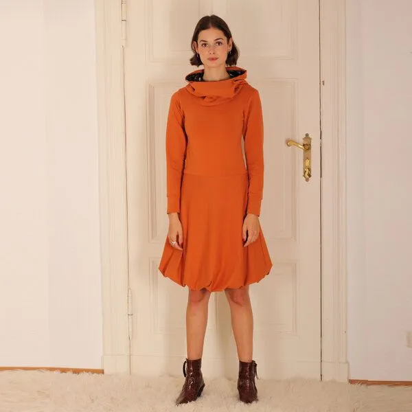 ManduTrap ManduTrap Ballonkleid aus Bio-Baumwolle kbA mit Kapuze/Hoodie, Orange, – Produktbild 4 von 4