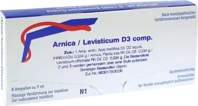 Weleda WELEDA ARNICA/LEVISTICUM D 3 comp.Ampullen 8 St Ampullen – Produktbild 1 von 1