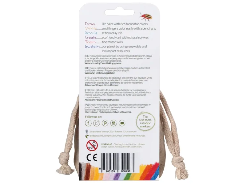Crayon Rocks Crayon Rocks Ergonomische Wachsmalstifte Midi-Set 16 Farben, Mehrfarbig, – Produktbild 2 von 2