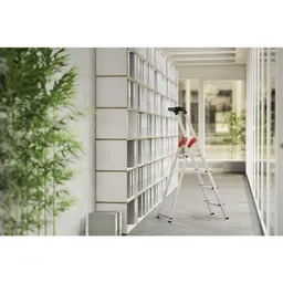 Hailo Hailo L60 StandardLine, Alu-Sicherheits-Stehleiter, 4 Stufen – Produktbild 1 von 1