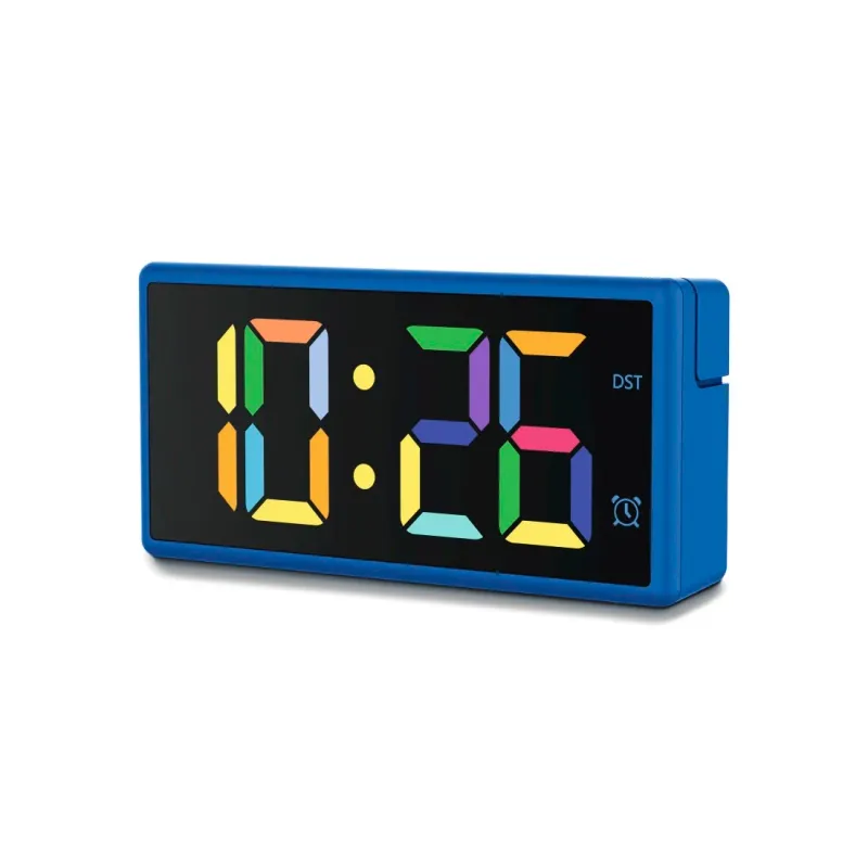 Hama Hama Digitaler Wecker "Ibiza", Multicolor-Display, mit USB-Ladefunktion, Blau, – Produktbild 1 von 4
