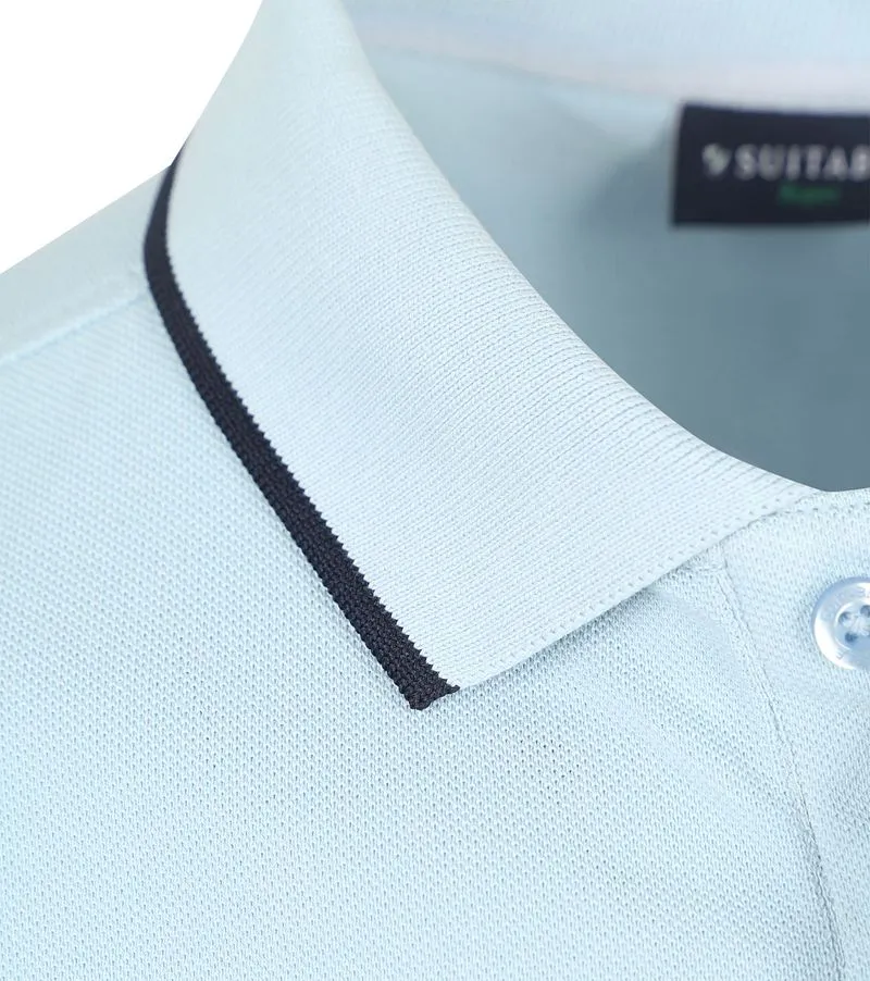 Suitable Suitable Respect Poloshirt Tip Ferry Hellblau - Größe XL, Hellblau, – Produktbild 3 von 4