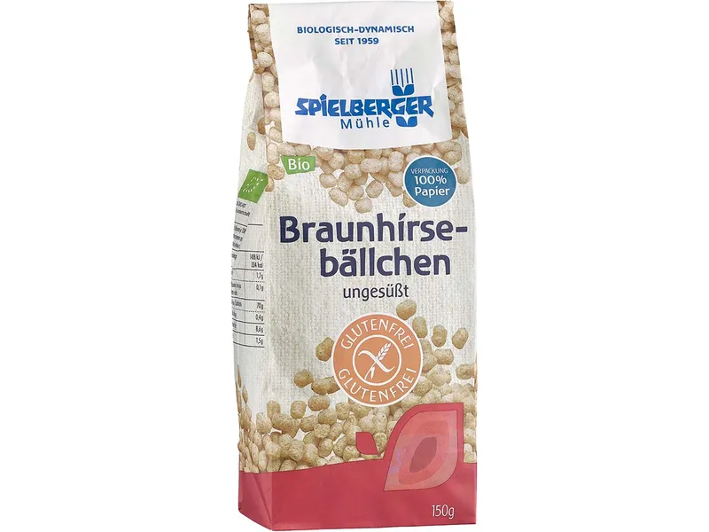 Spielberger Mühle Spielberger Mühle Bio-Braunhirsebällchen, ungesüßt, 150 g – Produktbild 1 von 1