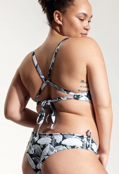Oy Oy Surf Bikini Oberteil „Dace“, Grünes blattmuster, – Produktbild 2 von 4
