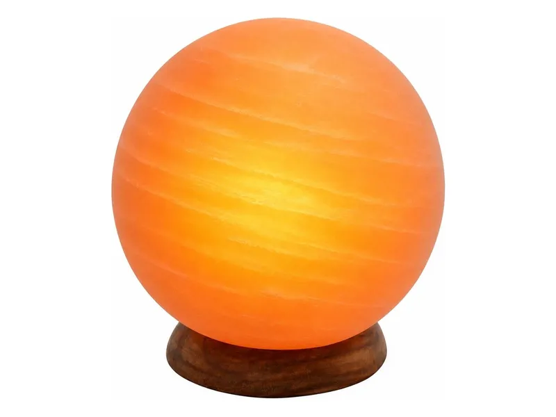 Wagner Life Design Beleuchteter Salzkristall "Planet" Durchmesser ca. 14 cm, Gewicht ca. 3 kg, Orange, – Produktbild 1 von 2