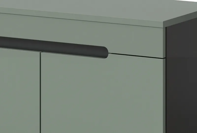 Inn.Furn Schuhbank Cooper (Garderobenbank in Salbei Grün und Basalt Grau, 80 x 45 cm), mit Soft-Close-Funktion, Grün, – Produktbild 4 von 5