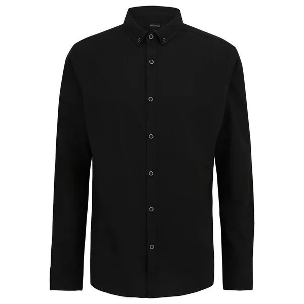 Iriedaily Iriedaily Samuel LS Shirt, Uni black (schwarz), – Produktbild 1 von 3