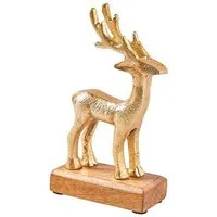 Mitienda Shop Mitienda Shop Hirsch Weihnachtsdeko gold Aufsteller – Produktbild 1 von 1